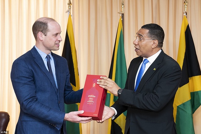 Jamaica 'moving on', prime minister tells Prince William