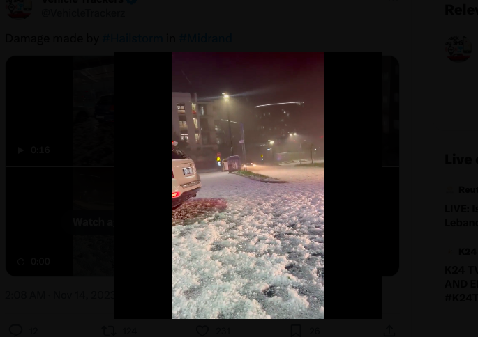 Joburg hailstorm