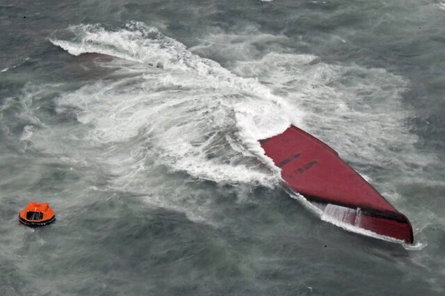capsized boat