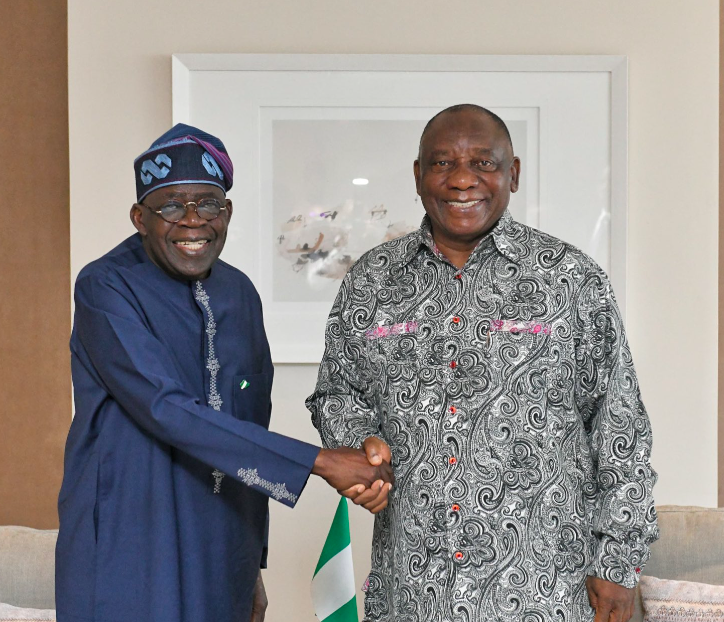 Cyril Ramaphosa and Bola Tinibu