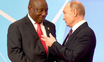 Cyril Ramaphosa and Vladimir Putin