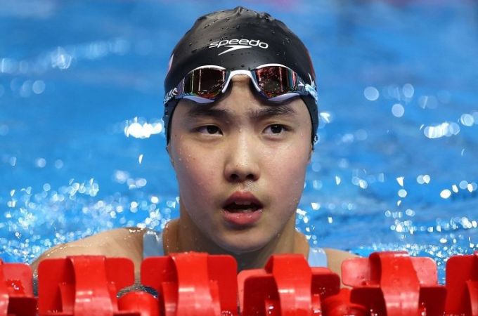 12-year-old girl swimming