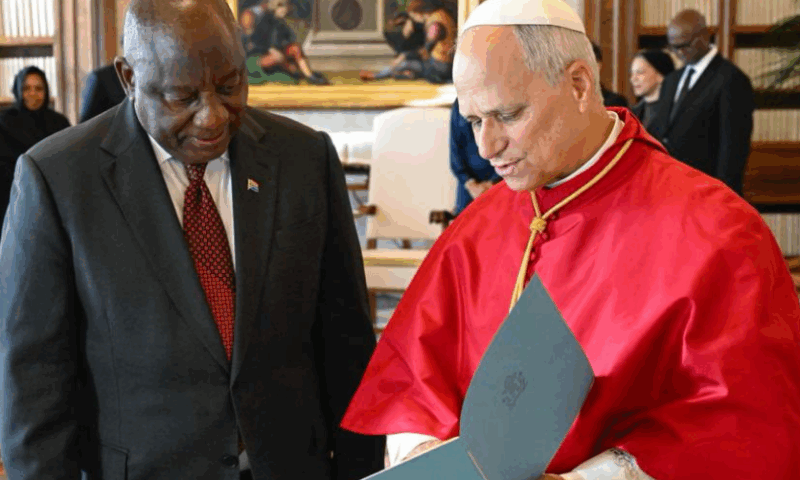 Ramaphosa and Pope Leo XIV