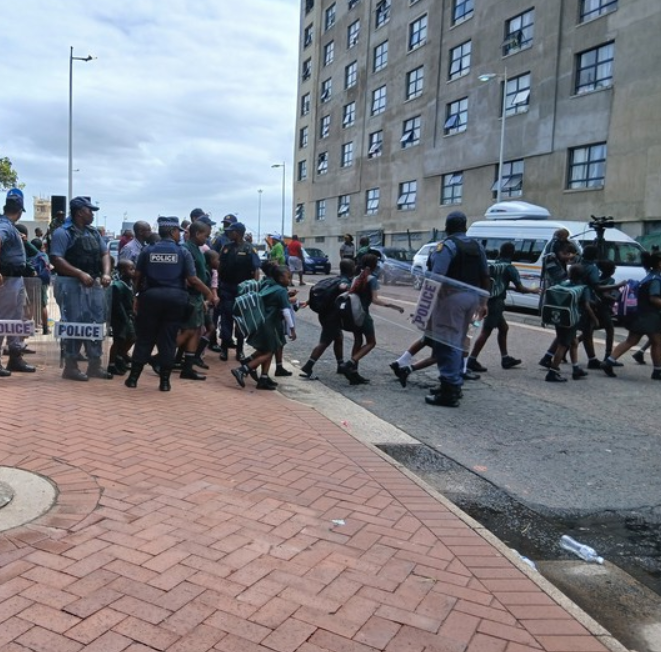 Anti-immigrant protests erupt at Durban school