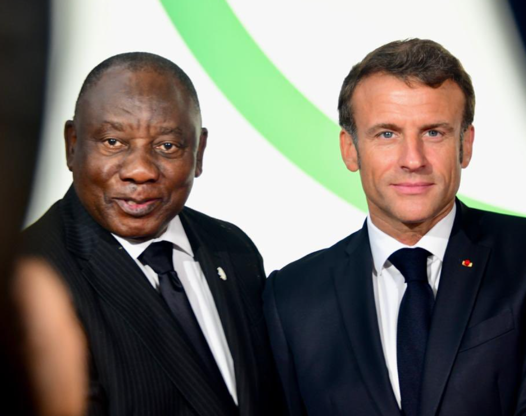Cyril Ramaphosa and Emmanuel Macron