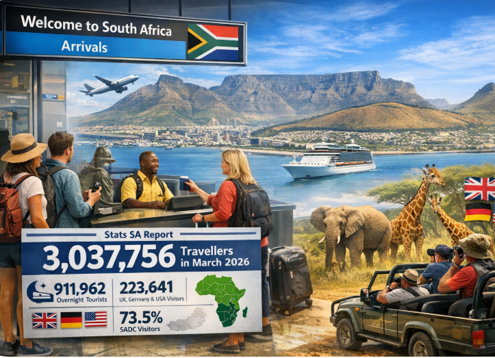 South Africa records over 3 million travellers in March, Stats SA reports
