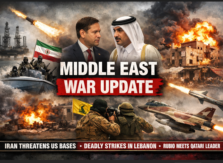 Middle East Latest: Iran threatens US sites, deadly strikes in Lebanon