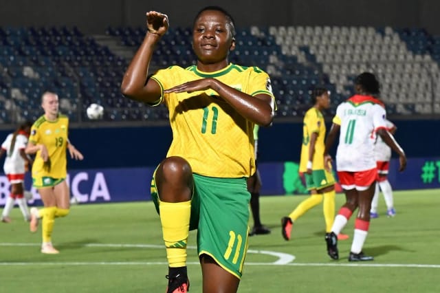 Kgatlana strikes as South Africa reach WAFCON quarter-finals