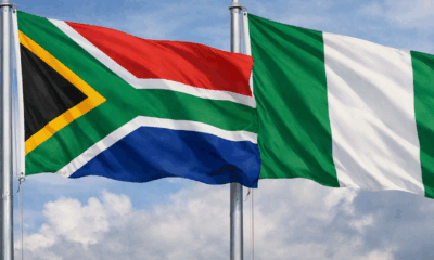 South Africa and Nigeria flags