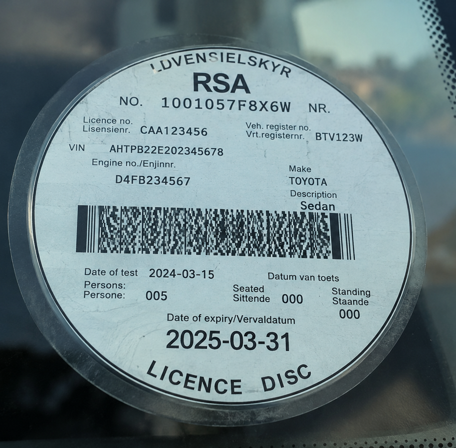 Licence discs